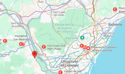 Mapa de Campos de Golf en Barcelona